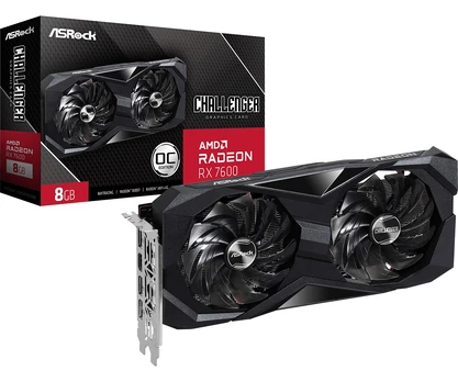 Vaizdo plokštė Asrock Radeon RX 7600 Challenger 8G OC 4710483942037