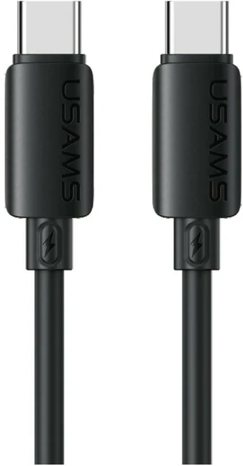 Kabelis USAMS U98 30W 3A Silicone Fast Charging USB-C į Lightning juodos spalvos
