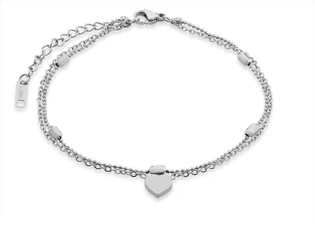 Troli Delicate leg chain with a heart