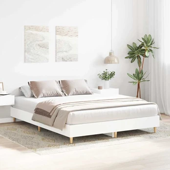Lova Lovos rėmas 2 pcs Balta 152 x 203 cm Apdirbta mediena