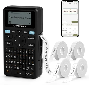 SUPVAN etikečių spausdintuvas Bluetooth, terminis, 203 dpi, E11-BLK-Set-2