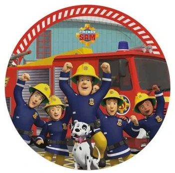 Amscan Oval paper plates firefighters 23cm 8pcs