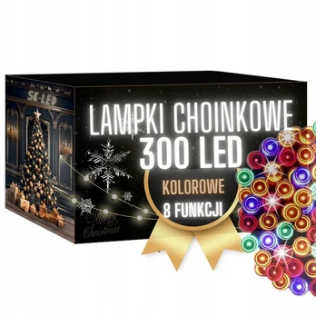 Kalėdinės lemputės 300 Led spalvotos 24m lauko