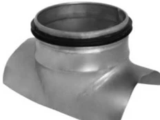 Alnor påstik Ø160-Ø125 - galvaniseret