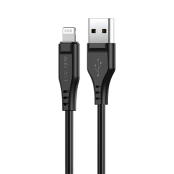 „Acefast Lightning“ prie USB 1,2 m 2,4 A MFI kabelis „Apple Black“.