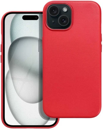Dėklas Oem Leather Mag Cover for IPHONE 15 red