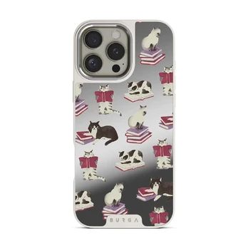 Curious Cat - iPhone 16 Pro Max Case, Elite Mirror Light (MagSafe) / Silver