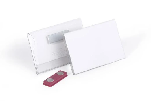 Durable DURABLE Namensschild m Magnet 54x90mm 25er Pck transp