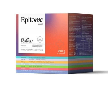 Maisto papildas EPITOME Care Detox Formula milteliai 240g