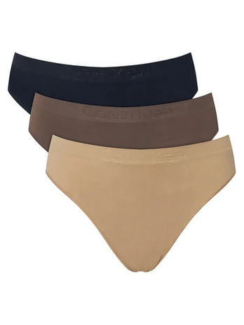 Calvin Klein Underwear Stringų komplektas LV00QD5211 Smėlio