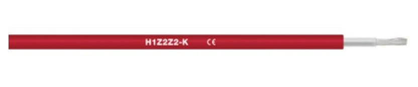 Kabelis SOLAR H1Z2Z2-K, 1x6 raudonas