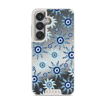 Blue Gaze - Samsung Galaxy S25 Plus Case, Elite Mirror Light (Magnetic) / Silver