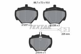 Stabdžių trinkelių rinkinys, diskinis stabdys TEXTAR 2123701 kaina