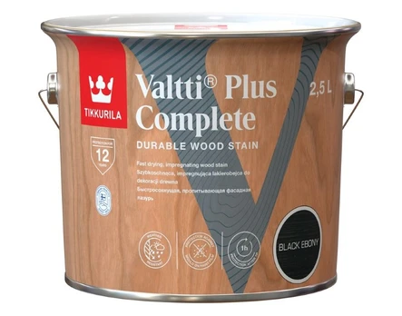 Impregnantas Tikkurila Valtti Plus Complete, juoda, 2.5 l