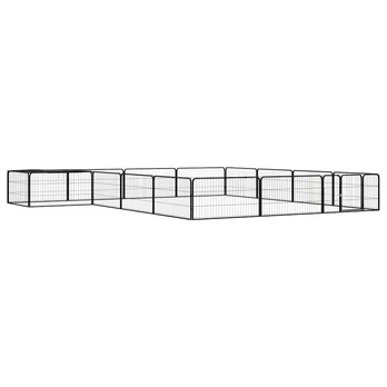 &Scaron;unų aptvaras, 16 segmentų, juodas, 100x50cm, plienas