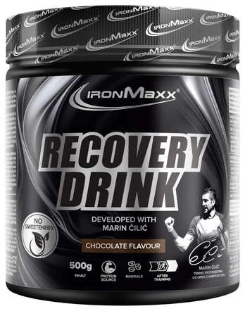 Atsigavimo gėrimas po treniruotės Ironmaxx, šokolado skonio, 500 g