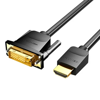 HDMI ir DVI kabelis 2 m Vention ABFBH (juodas)