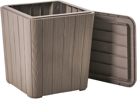 Beliani Sodo dėžė SARANDI 40 cm 40 cm smėlio spalvos