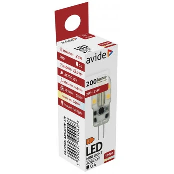 LED lemputė AVIDE, G4, 2W (=21W), 3000K, 12V, 200 lm, 270°