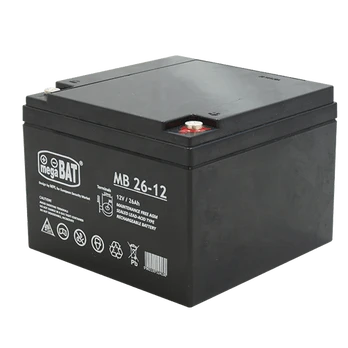 Megabat 12V 26Ah M5 AGM akumuliatorius, 3-5 metai