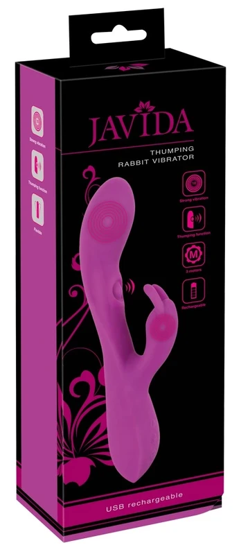 Javida Thumping kiškio tipo vibratorius, įkraunamas USB