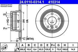 ATE 24.0110-0314.1 Brake Disc