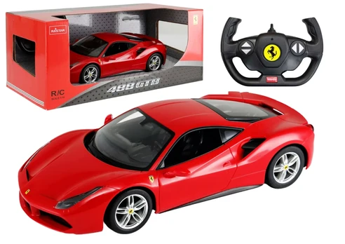 Nuotoliniu būdu valdomas automobilis Ferrari 488 GTB, raudonas