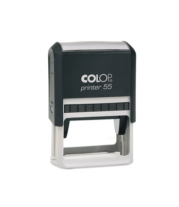Korpusas COLOP PRINTER 55, juodas korpusas su mėlyna pagalvėle
