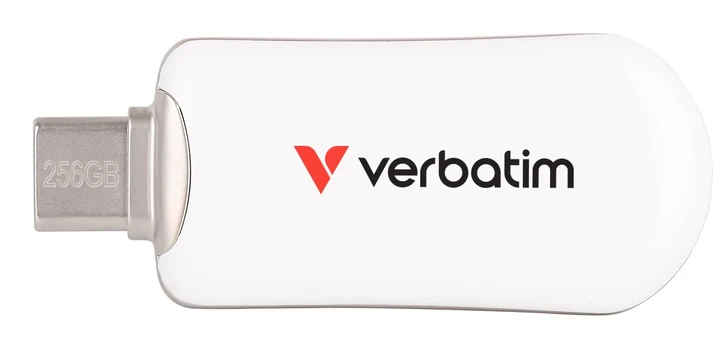 Pendrive Verbatim Plectra 256GB USB-C balta/baltas 30230