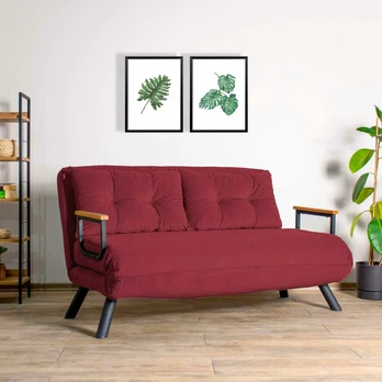 Hanah Home 2 vietų sofa-lova Sando 2-Seater - Maroon