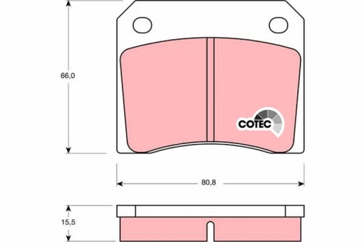 TRW GDB557 Brake pad set