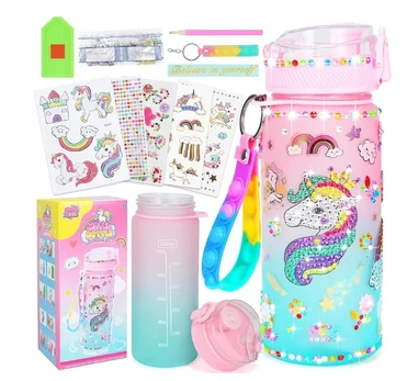 RoGer Unicorn Water Bottle + Accessories 600ml