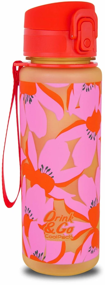 Gertuvė CoolPack Brisk Flores, geltona sp./rožinė sp., tritanas, 0.6 l