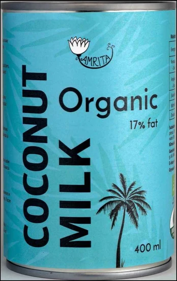 Ekologiškas kokosų gėrimas 17% riebumo AMRITA, 400 ml