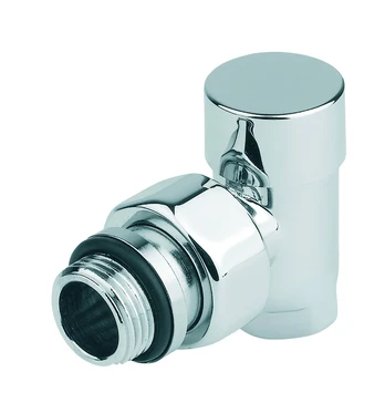 Chromuotas balansinis ventilis 1/2" x 1/2" vidiniu sriegiu, kampinis