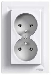 Schneider Electric Dvivietis lizdas su balta - EPH9800221