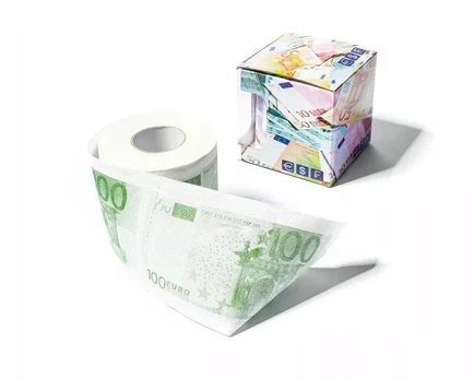 Juokingas tualetinis popierius 100 eurų XL - puiki dovanos idėja
