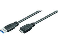 Kabelis USB MicroConnect USB-A - microUSB 2 m Juodas (USB3.0AB2MICRO)