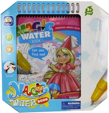 Magiška knygutė piešimas vandeniu Princesė