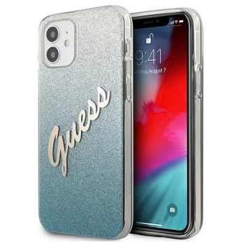 Originalus dėklas Guess GUHCP12SPCUGLSBL iPhone 12 mini 5.4  Mėlynas/Mėlynas hardcase Glitter Gradient Script