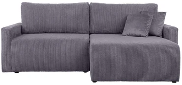 Kampinė sofa - lova Rufio, pilka, 146 x 230 cm x 91 cm kaina