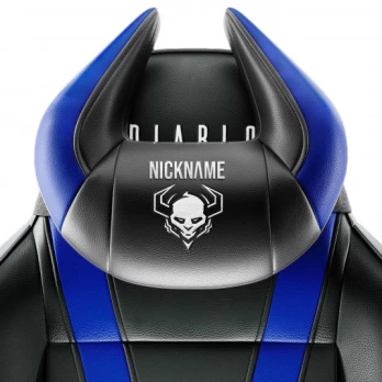 Customized Diablo Chairs Headrest Black-Blue