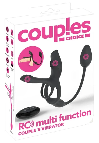 Couples Choice RC porų vibratorius, silikoninis, juodas, 34,8 cm
