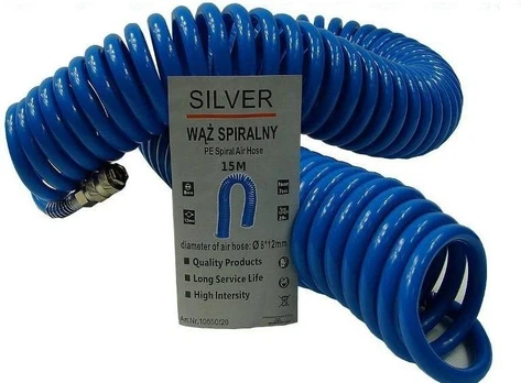 SILVER Sidabrinis PRZEWÓD / WĄŻ pneumatinis Mėlynas 8 x 12mm 15m