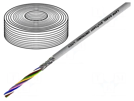 Wire | UNITRONIC® LiYCY | 3x1,5mm2 | tinned copper braid | PVC | grey
