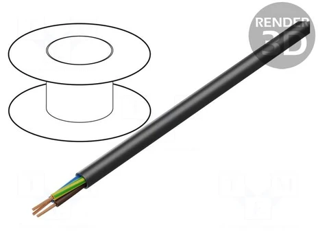 Wire | H07RN-F | stranded | Cu | 3G1,5mm2 | rubber | black | 450/750V
