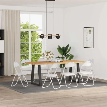 Sulankstoma kėdė 8 pcs Baltas 48 x 43,5 x 81 cm Dirbtinė oda