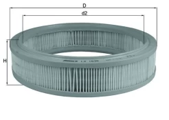 Oro filtras MAHLE LX1638 kaina
