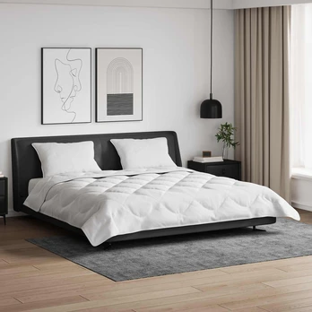 Antklodė su pagalvėmis 3 pcs Balta 240 x 260 cm Mikropluoštas