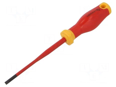 Slotted screwdriver 4x100 mm, 1000V, SLIM, S2